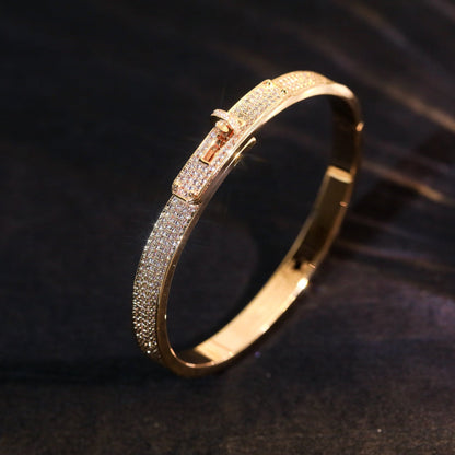 [Clover Jewelery]KELLY BRACELET DIAMOND PAVED