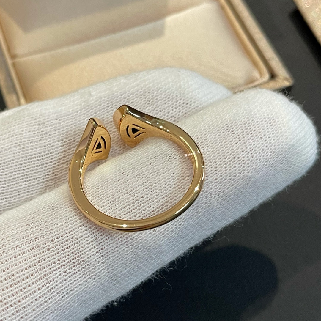 [Clover Jewelery]DREAM MALACHITE DIAMOND OPEN RING