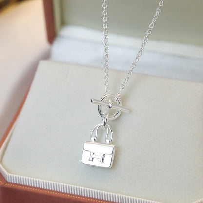 [Clover Jewelery]POP H PEDANT SILVER NECKLACE
