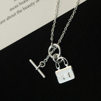 [Clover Jewelery]POP H PEDANT SILVER NECKLACE