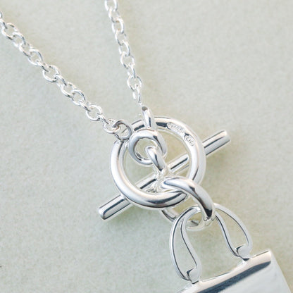 [Clover Jewelery]POP H PEDANT SILVER NECKLACE