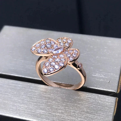 [Clover Jewelery]BUTTERFLY PINK GOLD DIAMOND RING