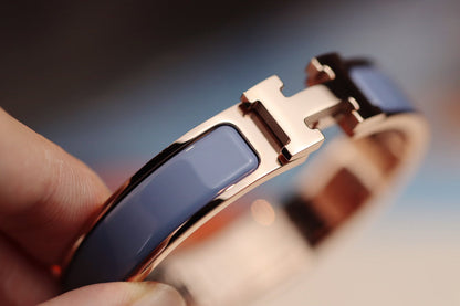 [Clover Jewelery]H BRACELET 12MM BLUE GRAY