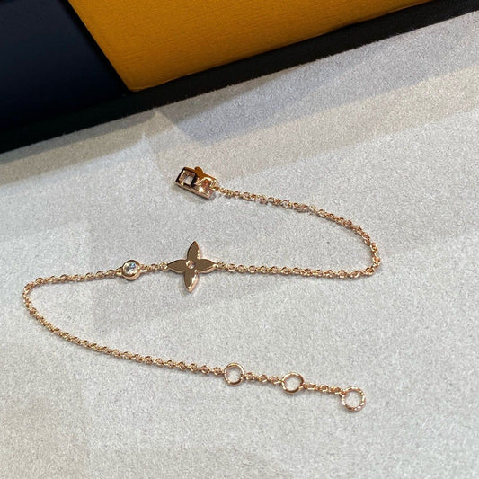 [Clover Jewelery]STAR DIAMOND PINK GOLD BRACELET