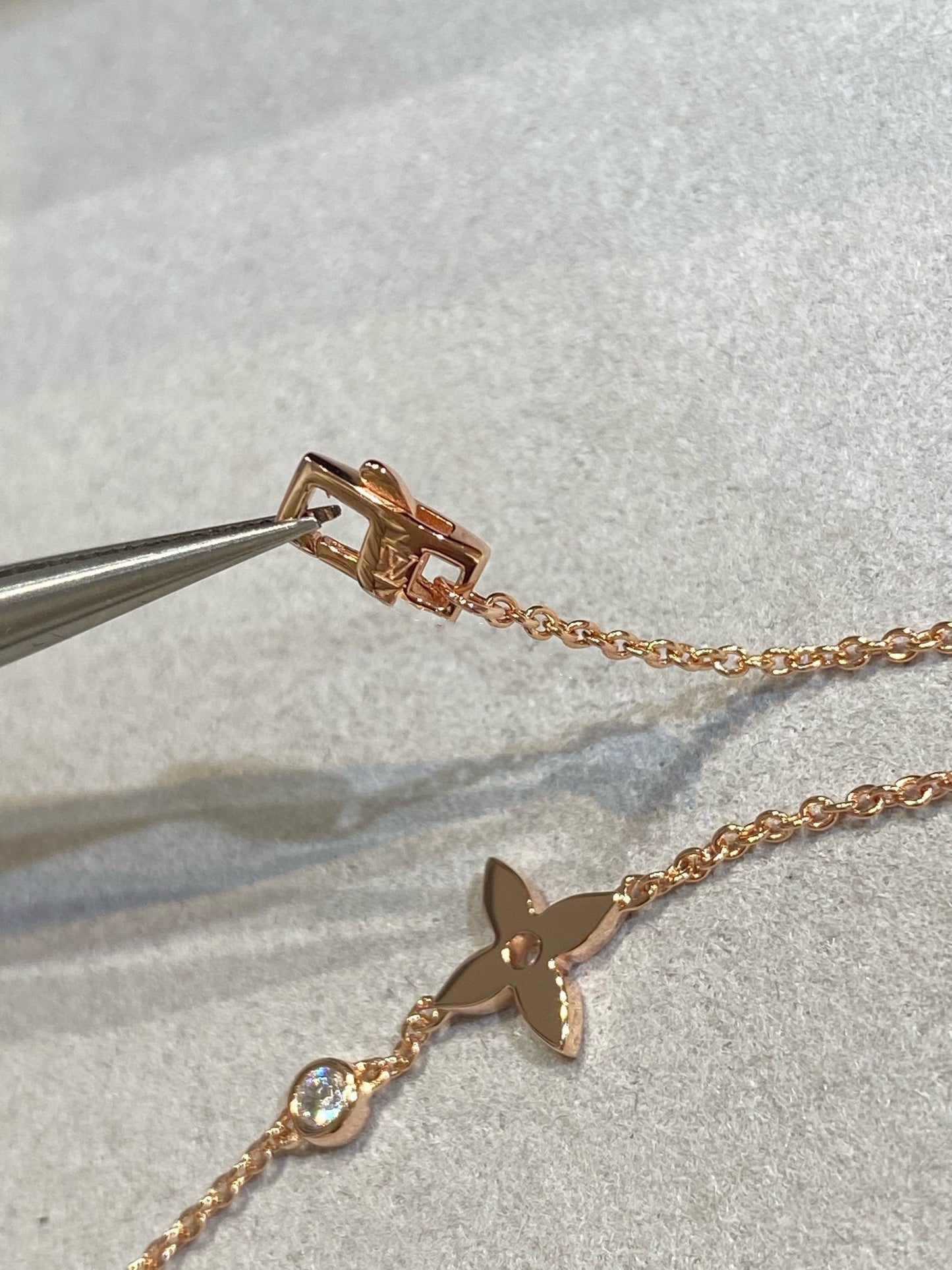 [Clover Jewelery]STAR DIAMOND PINK GOLD BRACELET