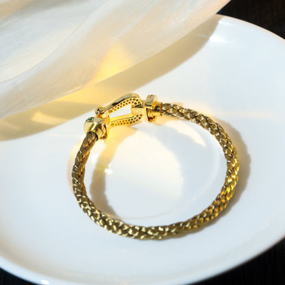 [Clover Jewelery]FORCE 10 GOLD GREEN DIAMOND PAVED