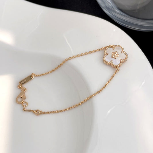 [Clover Jewelery]LUCKY SPRING ROSE GOLD MOP BRACELET
