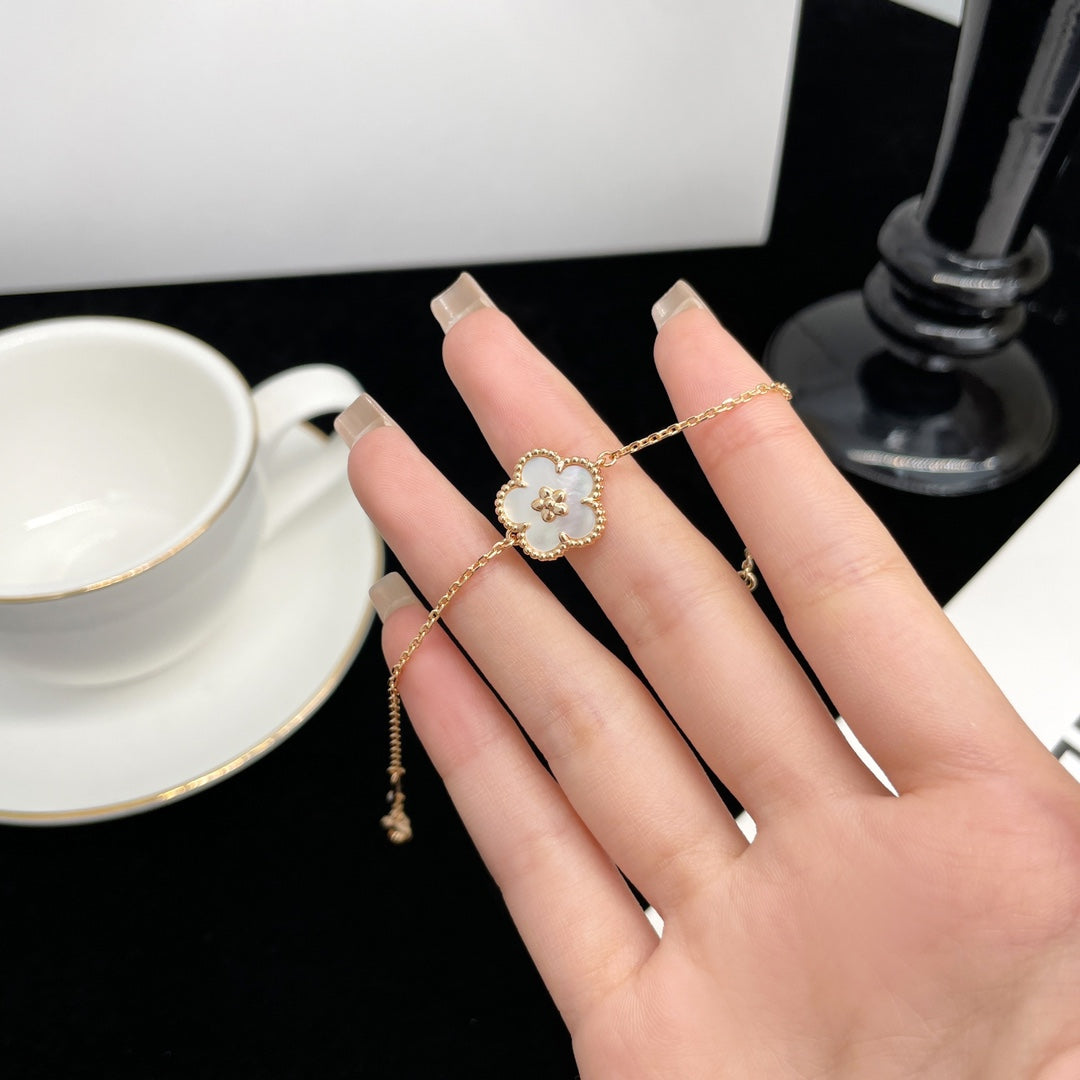 [Clover Jewelery]LUCKY SPRING ROSE GOLD MOP BRACELET