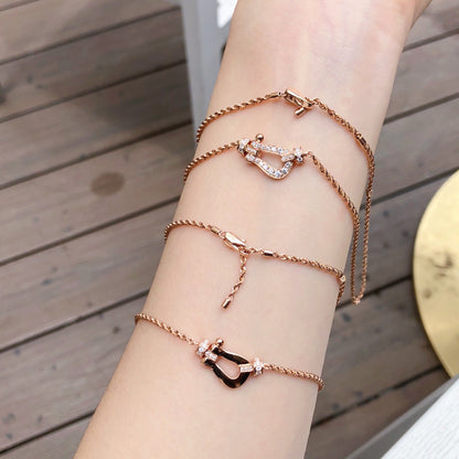 [Clover Jewelery]FORCE 10 PINK GOLD DIAMOND NECKLACE