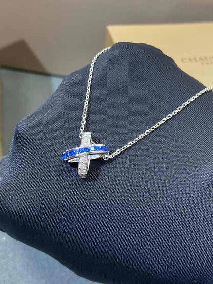[Clover Jewelery]LIENS DIAMOND SILVER NECKLACE