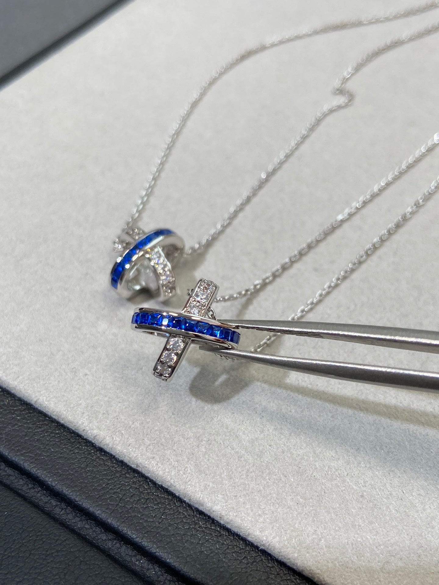 [Clover Jewelery]LIENS DIAMOND SILVER NECKLACE