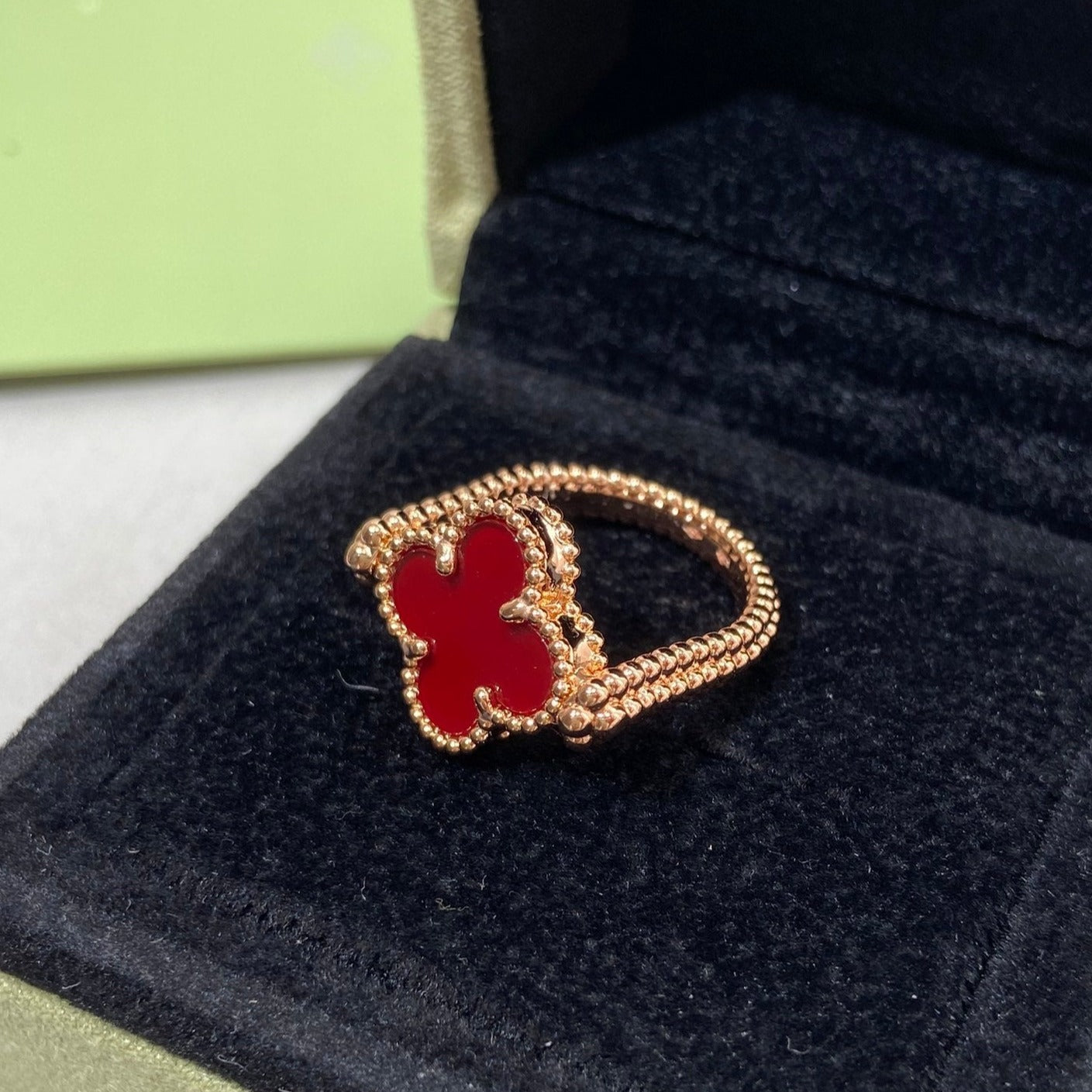 [Clover Jewelery]CLOVER RIVERSIBLE ROSE GOLD RING