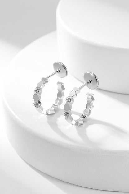 [Clover Jewelery]BEE LOVE DIAMOND HOOP EARRINGS