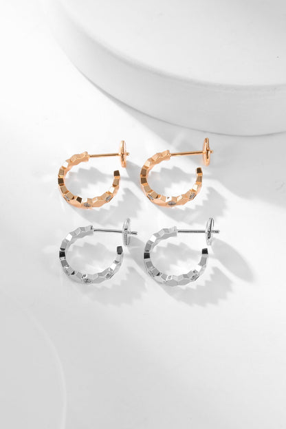 [Clover Jewelery]BEE LOVE DIAMOND HOOP EARRINGS