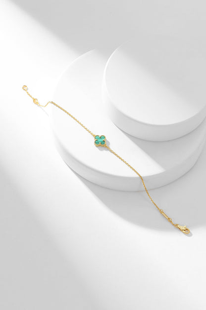 [Clover Jewelery]CLOVER BRACELET MALACHITE 1 MOTIF