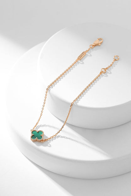 [Clover Jewelery]CLOVER BRACELET MALACHITE 1 MOTIF