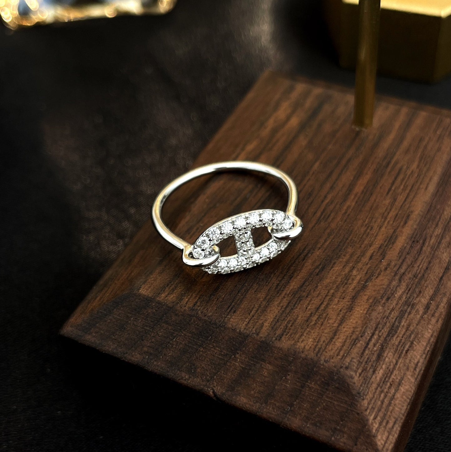 [Clover Jewelery]RONDE SMALL SILVER DIAMOND RING