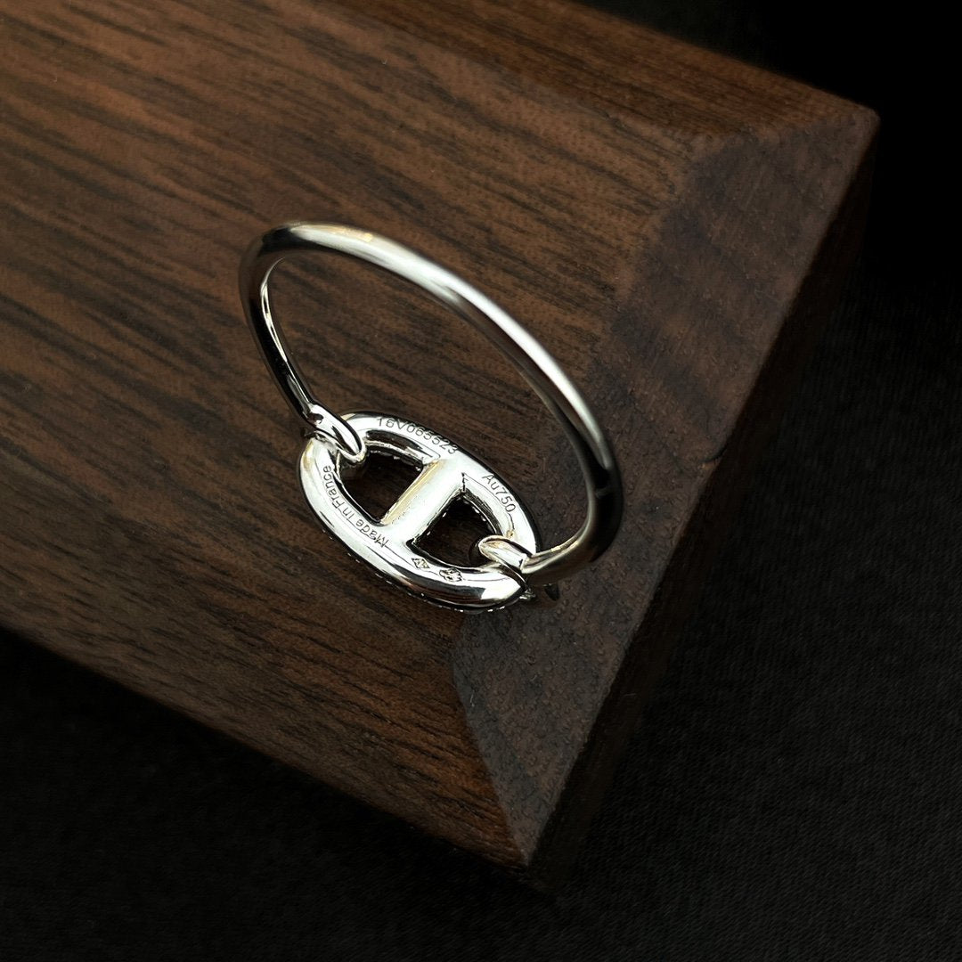 [Clover Jewelery]RONDE SMALL SILVER DIAMOND RING