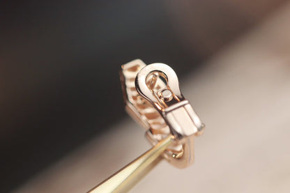 [Clover Jewelery]SERPENT PINK GOLD DIAMOND EARRINGS