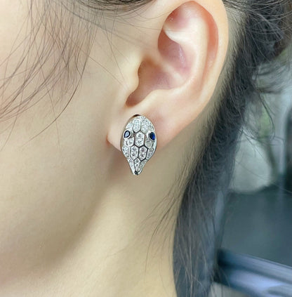 [Clover Jewelery]SERPENT DIAMOND STUD EARRINGS
