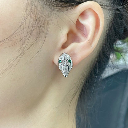 [Clover Jewelery]SERPENT DIAMOND STUD EARRINGS