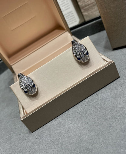 [Clover Jewelery]SERPENT DIAMOND STUD EARRINGS
