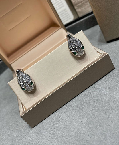 [Clover Jewelery]SERPENT DIAMOND STUD EARRINGS