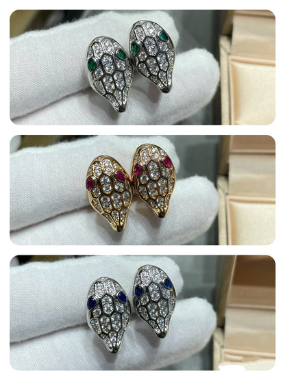 [Clover Jewelery]SERPENT DIAMOND STUD EARRINGS
