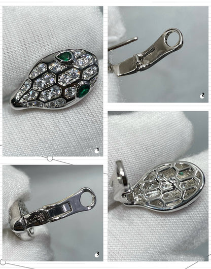 [Clover Jewelery]SERPENT DIAMOND STUD EARRINGS