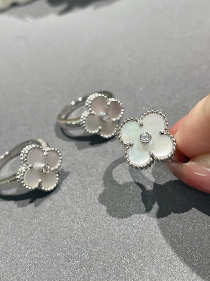 [Clover Jewelery]CLOVER SILVER MOP DIAMOND RING