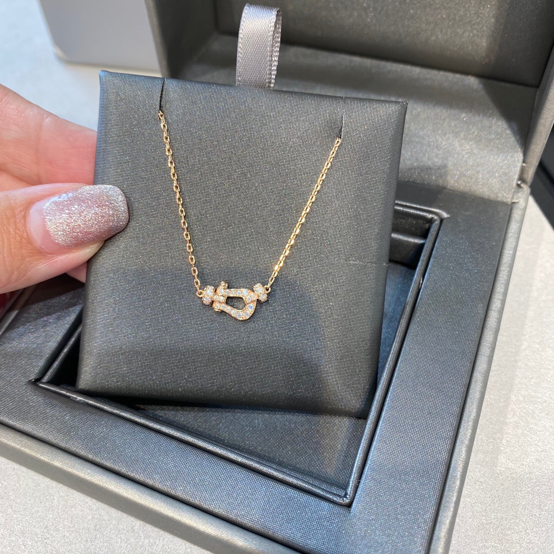 [Clover Jewelery]FORCE 10 DIAMOND PINK GOLD NECKLACE MINI MODEL