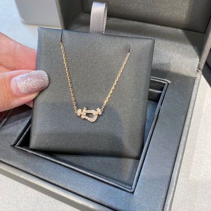 [Clover Jewelery]FORCE 10 DIAMOND PINK GOLD NECKLACE MINI MODEL