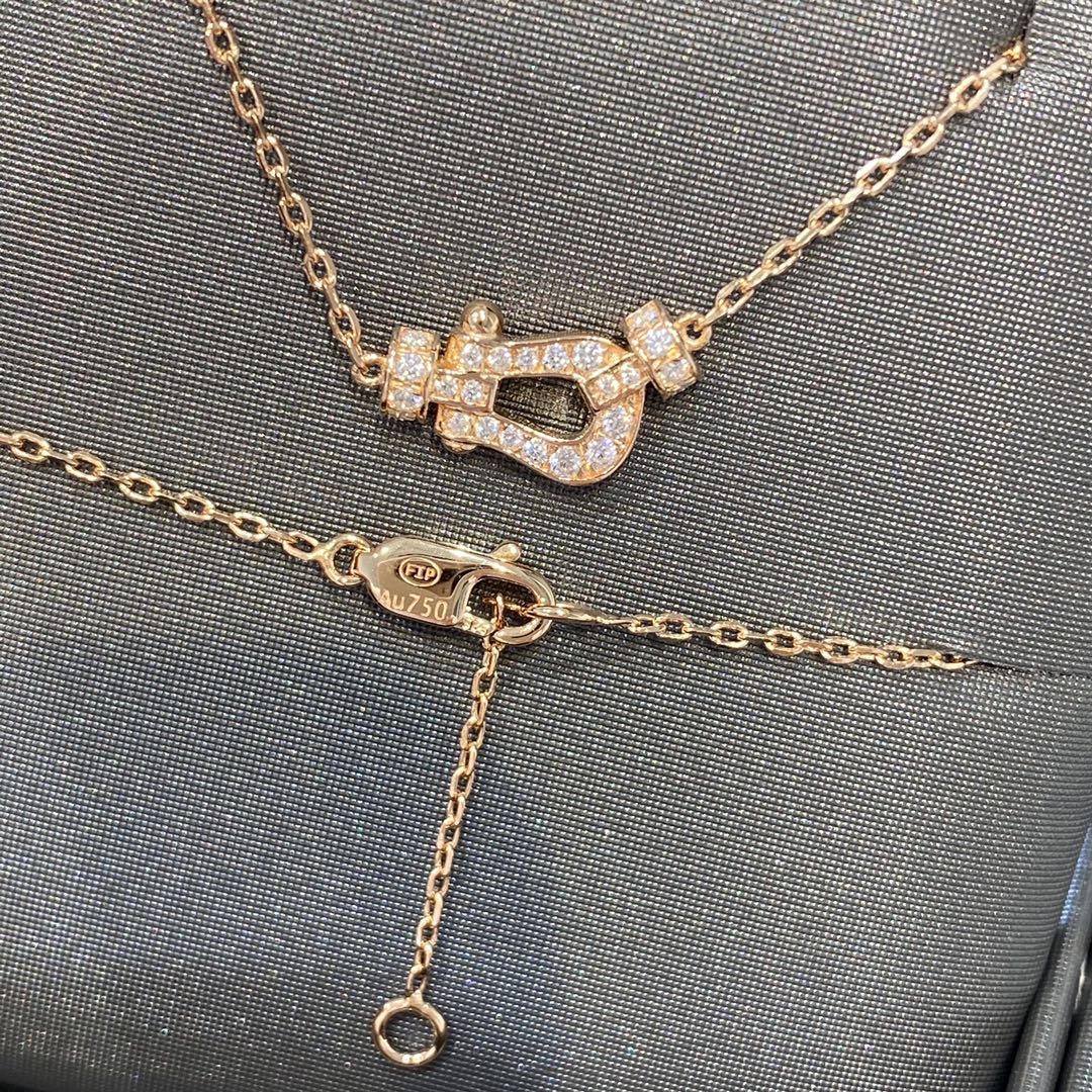 [Clover Jewelery]FORCE 10 DIAMOND PINK GOLD NECKLACE MINI MODEL