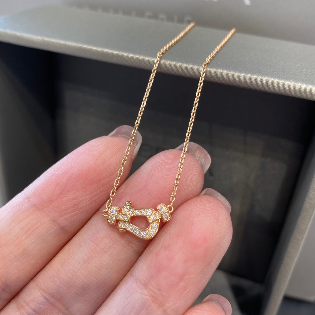 [Clover Jewelery]FORCE 10 DIAMOND PINK GOLD NECKLACE MINI MODEL