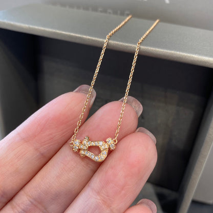 [Clover Jewelery]FORCE 10 DIAMOND PINK GOLD NECKLACE MINI MODEL