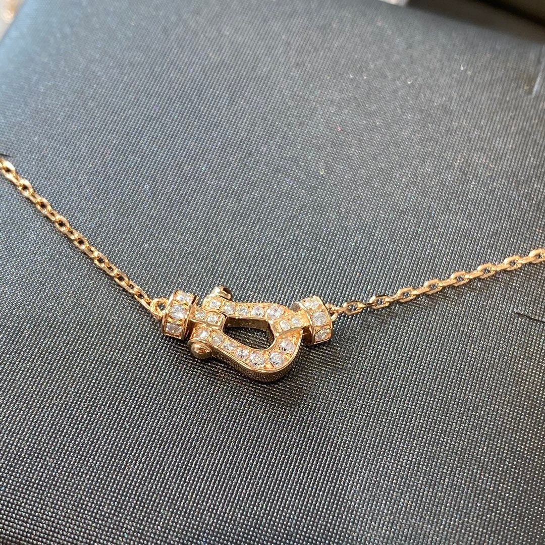 [Clover Jewelery]FORCE 10 DIAMOND PINK GOLD NECKLACE MINI MODEL