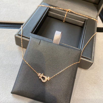 [Clover Jewelery]FORCE 10 DIAMOND PINK GOLD NECKLACE MINI MODEL