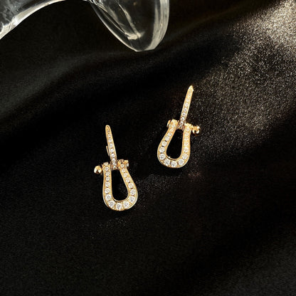 [Clover Jewelery]FORCE 10 FULL DIAMOND DROP EARRINGS MEDIUM MODEL