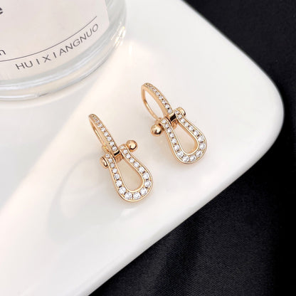 [Clover Jewelery]FORCE 10 FULL DIAMOND DROP EARRINGS MEDIUM MODEL