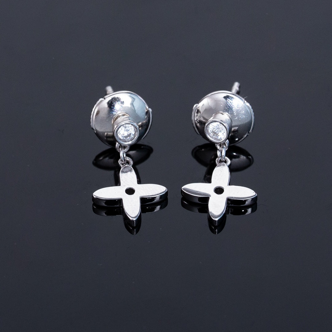 [Clover Jewelery]VIDYLLE SILVER DIAMOND MINI DROP EARRINGS