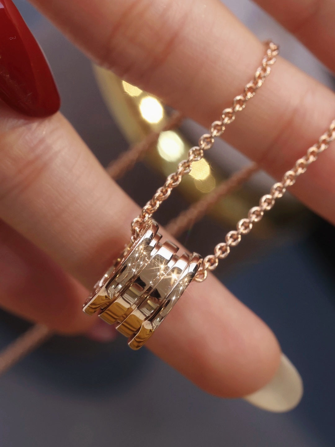 [Clover Jewelery]ZERO 1 PINK GOLD NECKLACE