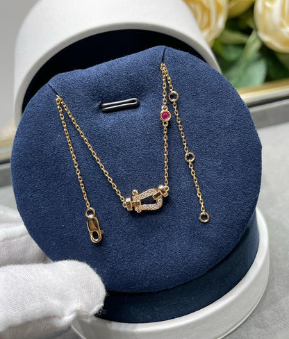 [Clover Jewelery]FORCE 10 DIAMOND PINK GOLD NECKLACE