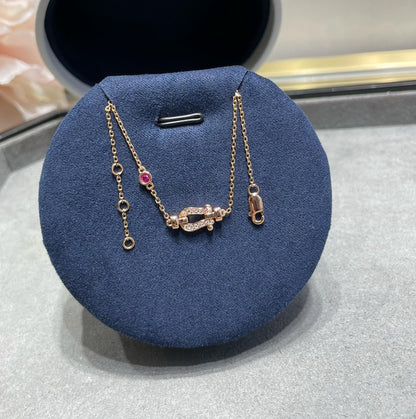 [Clover Jewelery]FORCE 10 DIAMOND CHAIN LINK PINK GOLD BRACELET