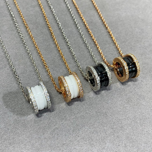 [Clover Jewelery]ZERO 1 DIAMOND CERAMIC NECKLACE