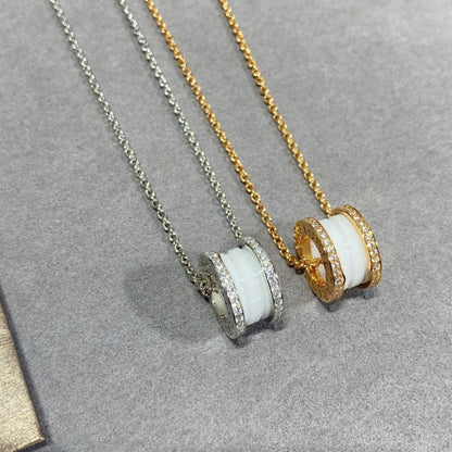 [Clover Jewelery]ZERO 1 DIAMOND CERAMIC NECKLACE