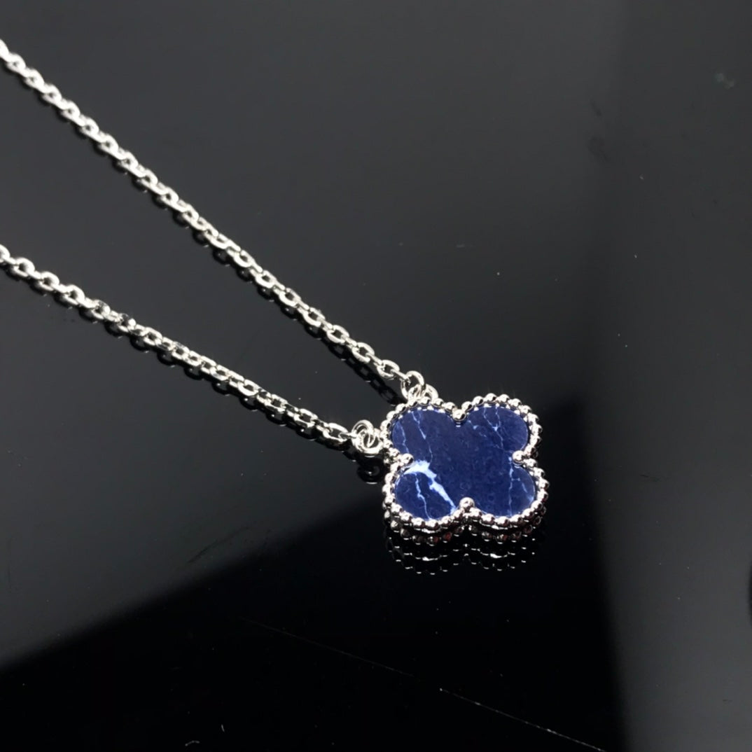 [Clover Jewelery]CLOVER PIETERSITE SILVER LONG NECKLACE