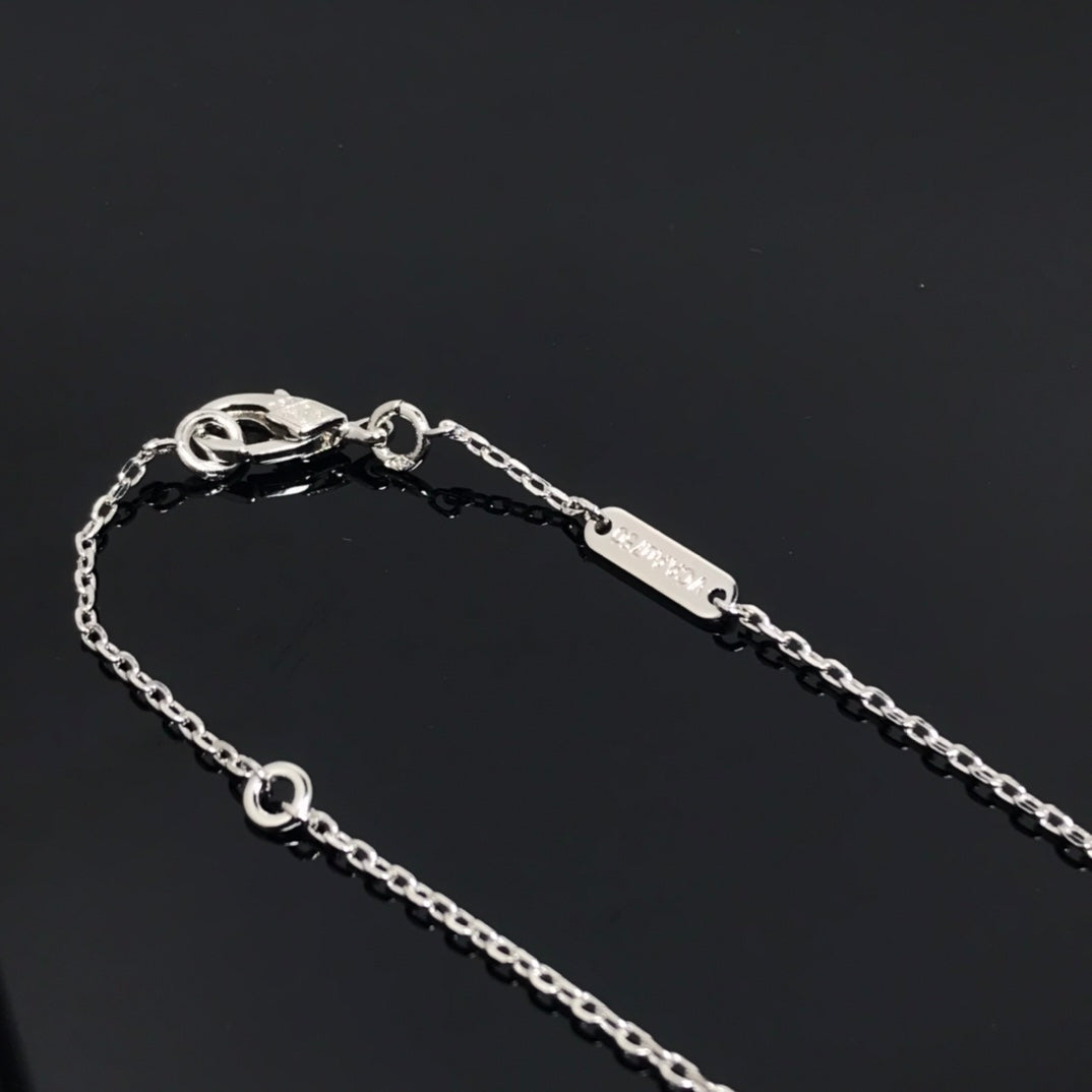 [Clover Jewelery]CLOVER PIETERSITE SILVER LONG NECKLACE