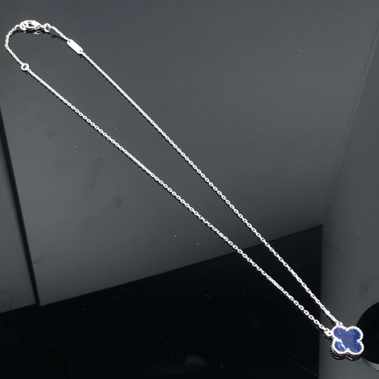 [Clover Jewelery]CLOVER PIETERSITE SILVER LONG NECKLACE