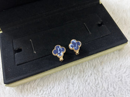 [Clover Jewelery]CLOVER PIETERSITE MEDIUM STUD EARRINGS