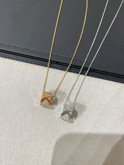 [Clover Jewelery]LIENS EVIDENCE DIAMOND PAVED NECKLACE